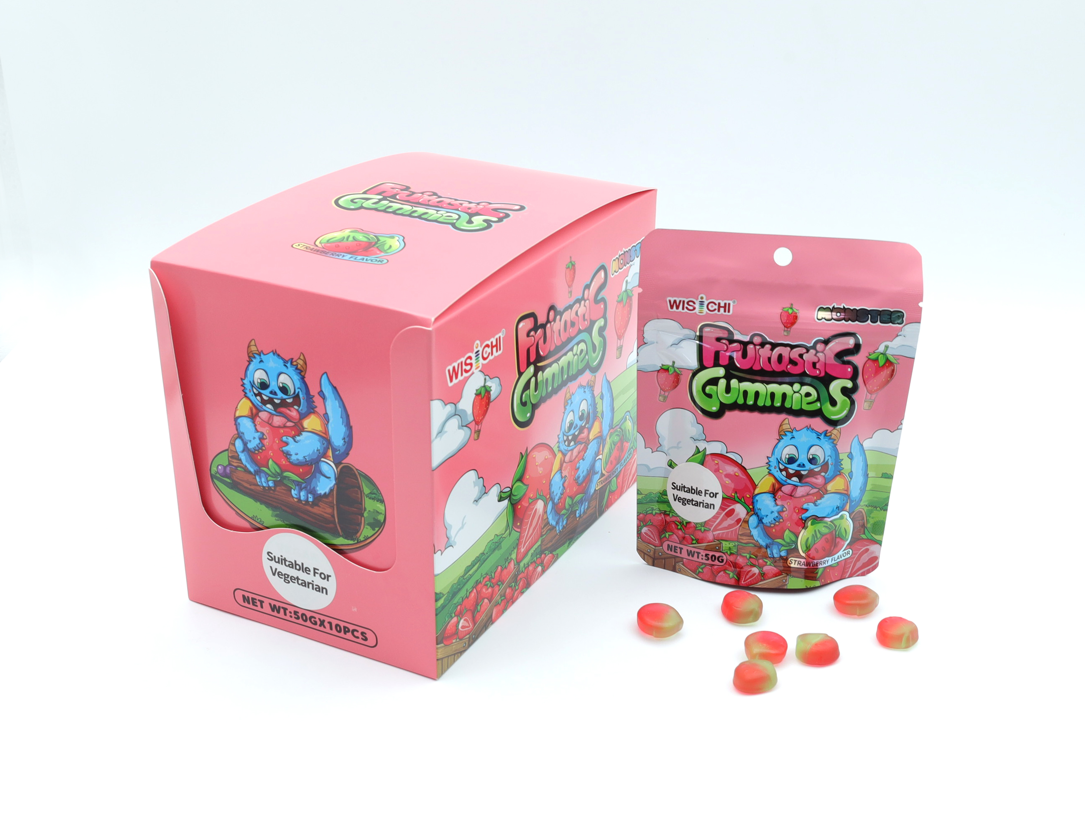 50g Strawberry Gummy Candy Strawberry
